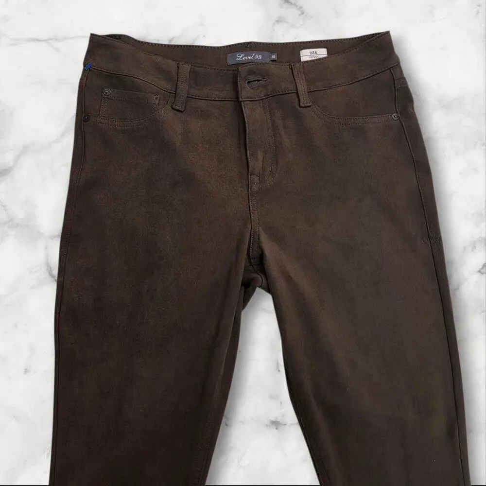Level 99 Suede Brown Pants Size 10